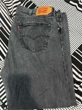 Levi's Black Wash Straight-Leg Jeans